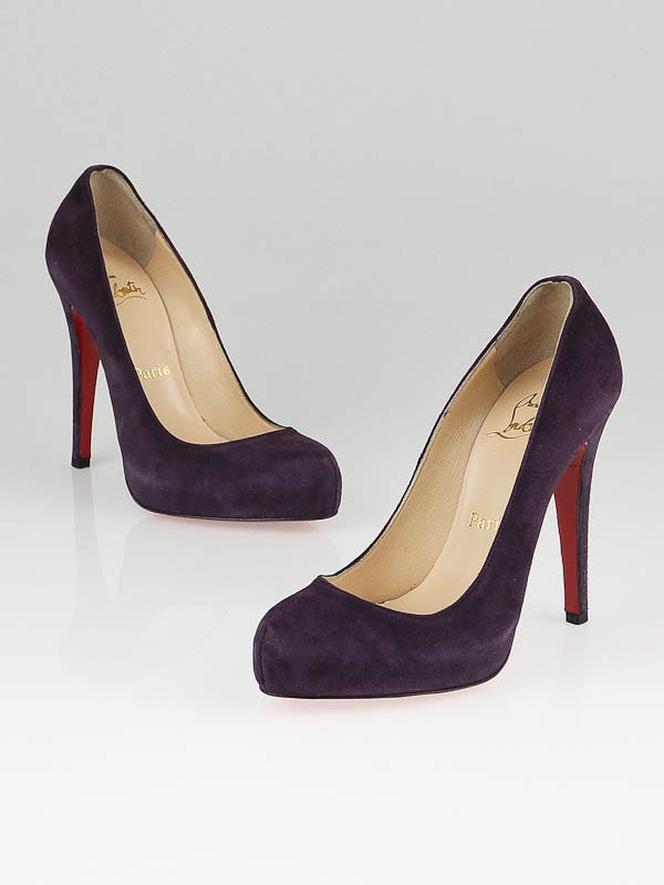 Christian Louboutin Purple Suede Rolando 120 Pumps Size 6/36.5