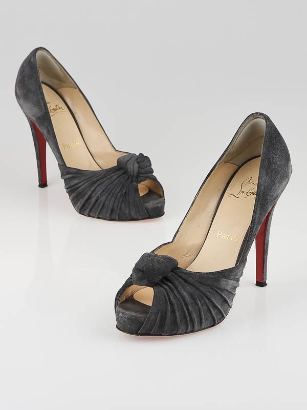 Gray peep best sale toe pumps