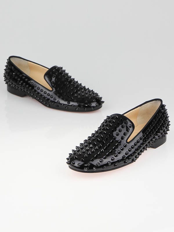Christian Louboutin Black Patent Leather Rolling Spikes Christian Louboutin Black Patent Leather Rolling Spikes