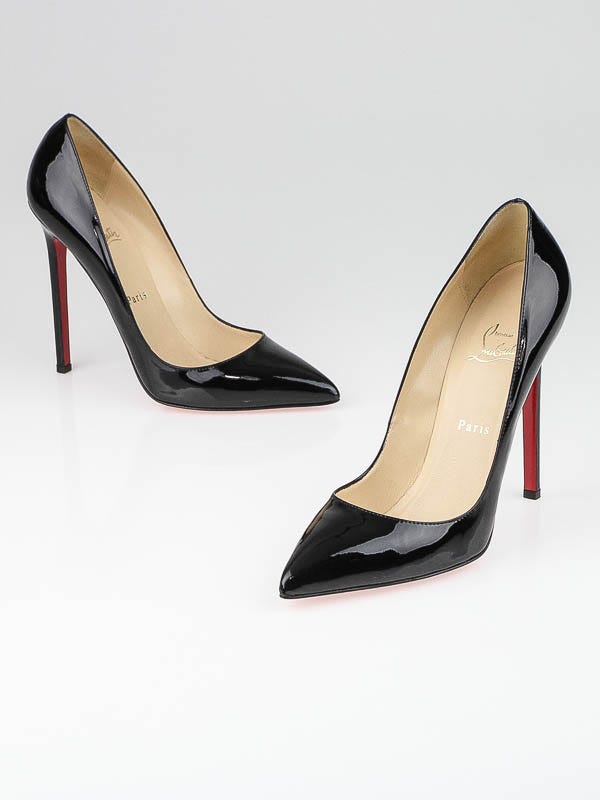 Christian Louboutin Black Patent Leather Pigalle 120 Pumps Size 9/39.5