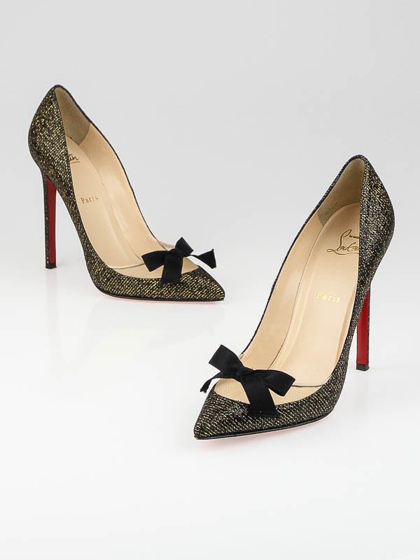 Christian Louboutin Black Lady Glitter Love Me 120 Pumps Size 8/38.5