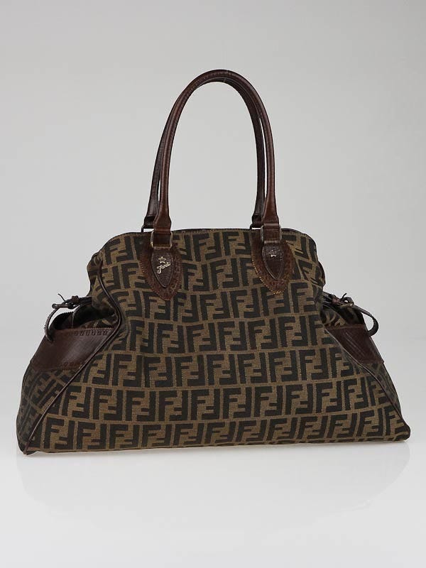 Fendi Tobacco Zucca Canvas Large Bag De Jour Bag-8BN158