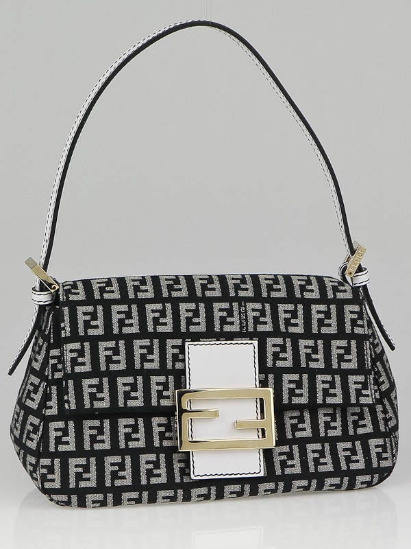 Fendi - Authenticated Mamma Baguette Handbag - Cloth Black for Women, Very Good Condition