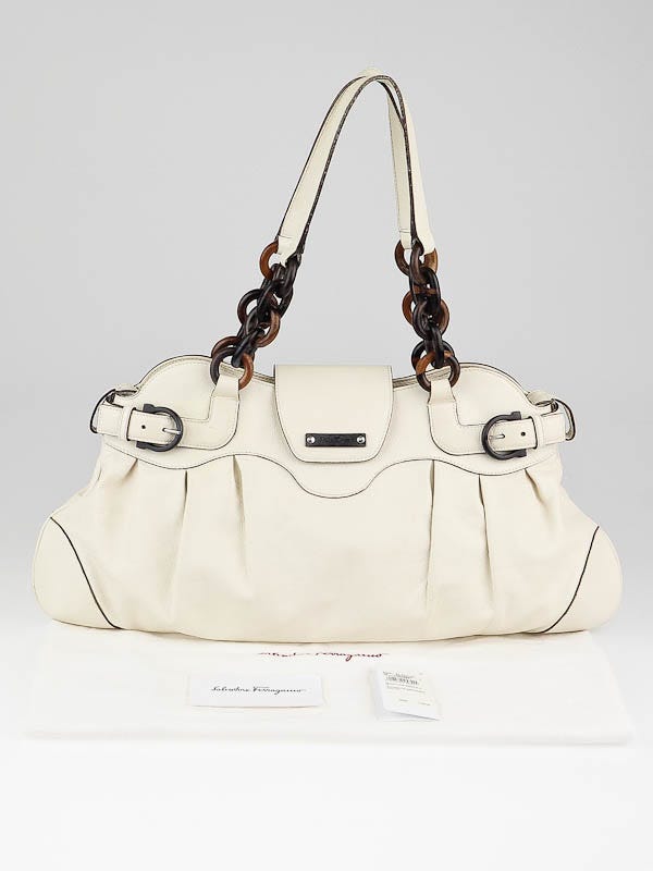 Alma Flap Bag Smooth Finish Medium - Ivory