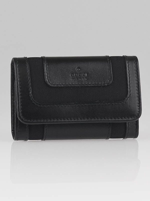 Gucci Black Leather and Nylon Six Ring Key Holder