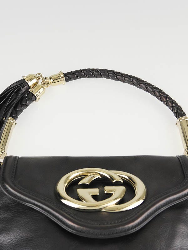 Gucci Black Leather Britt Small Shoulder Bag | Yoogi's Closet