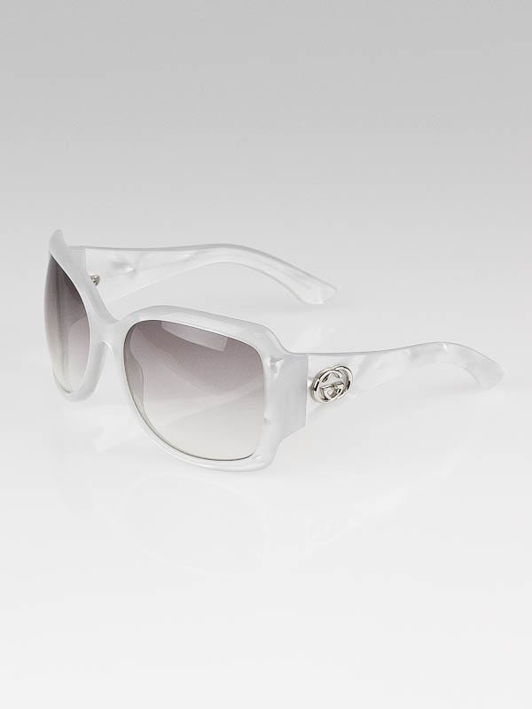 Gucci White Frame GG Logo Sunglasses-GG/2965-S | Yoogi's Closet