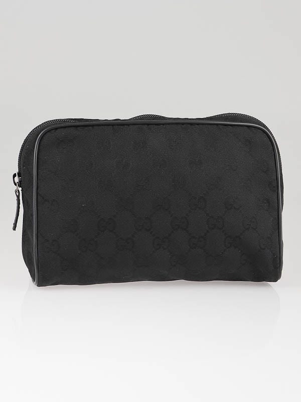 Gucci Black GG Canvas Large Cosmetic Pouch