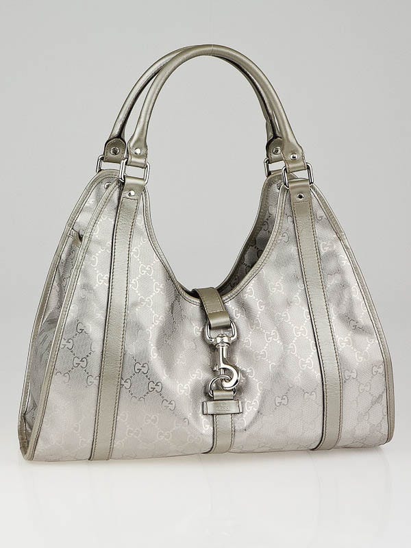 Gucci Silver GG Coated Canvas Joy Medium Shoulder Bag