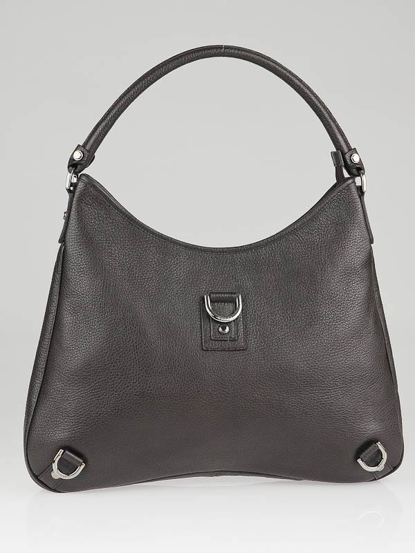 Gucci Dark Brown Leather Large Abbey Hobo Bag