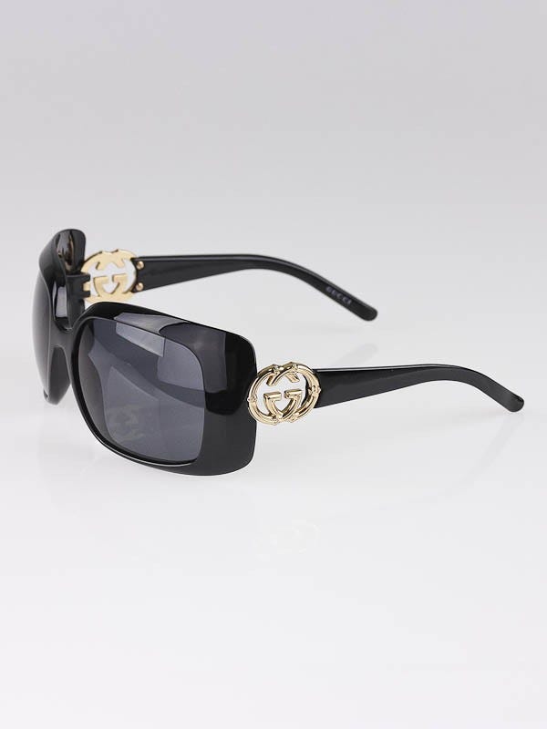 Gucci Black Frame Interlocking GG Bamboo Sunglasses 3034/S