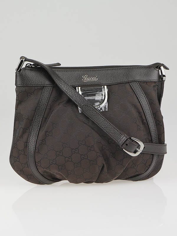 Gucci Brown GG Canvas D Gold Ring Small Messenger Bag