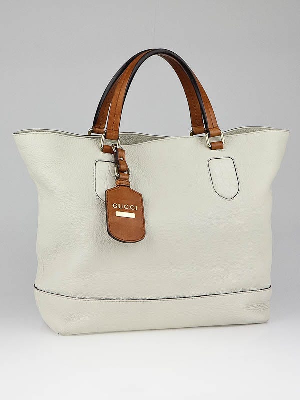 Gucci White Leather Madison Tote Bag