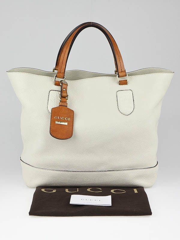 Gucci White Leather Madison Tote Bag Yoogi s Closet