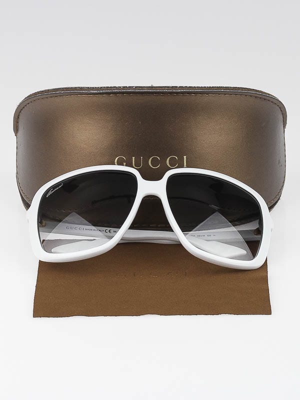 GUCCI Authentic 3108/s  White Frame RARE Gucci GG1684SA G String White Sunglasses – Designer Daydream main image 3