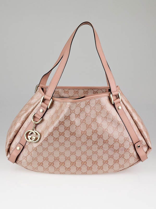 Gucci Pink GG Crystal Abbey Medium Tote Bag