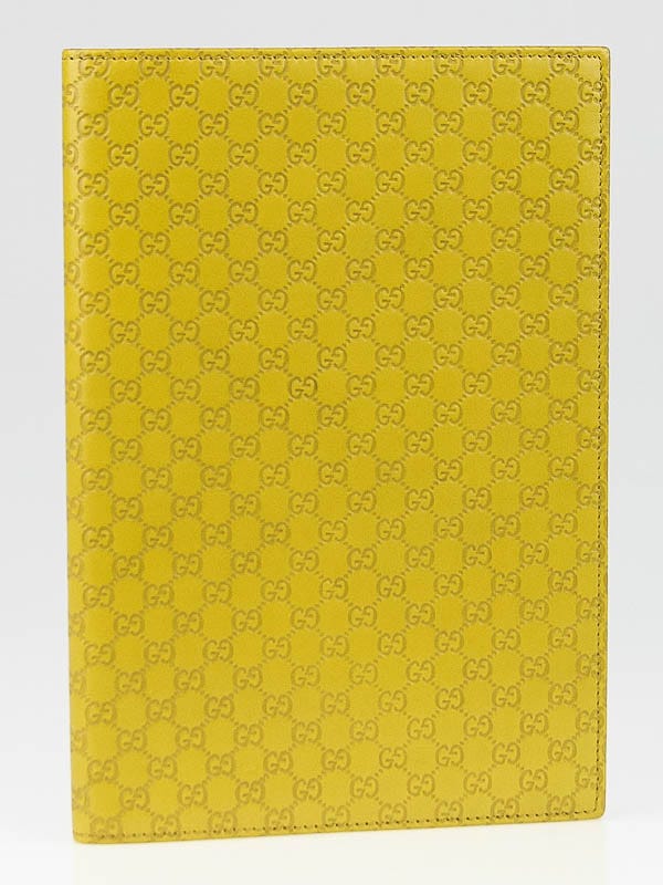 Gucci Yellow Microguccissima Leather Journal/Notebook