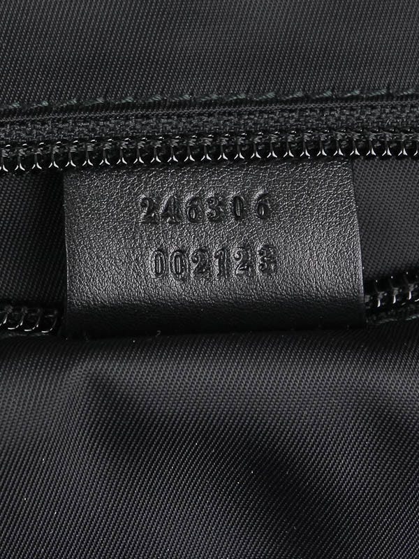 Gucci Black Saffiano Leather Interlocking GG Carry-On Duffel