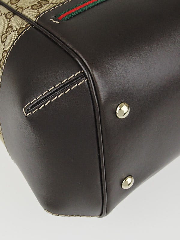Gucci Beige/Ebony GG Canvas Mayfair Large Top Handle Bag