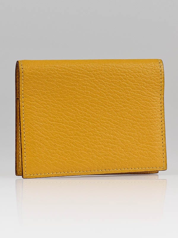 Hermes Yellow Chevre Leather PM Agenda/Notebook Cover 