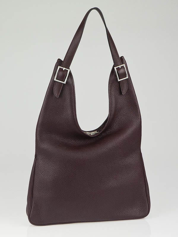 Hermes Prune Clemence Leather Massai PM Bag
