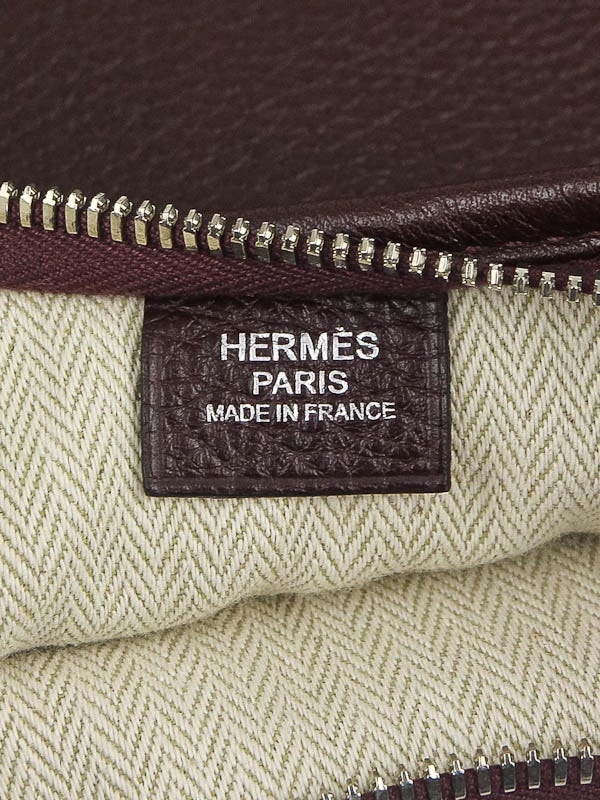 Hermes 32cm Bleu Malte Clemence Leather Massai Cut Bag - Yoogi's Closet