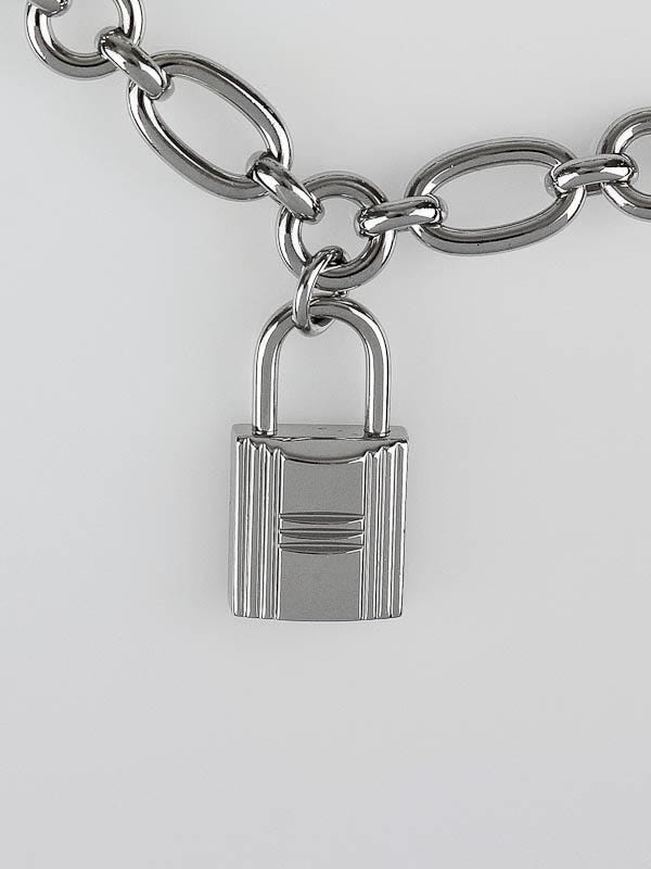 Hermes Palladium Plated Olga Charm Bracelet - Yoogi's Closet