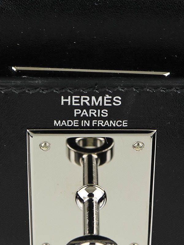 Hermès Kelly 28 In Black Box Leather With Palladium Hardware