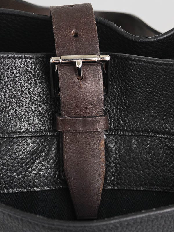 Hermes Black Clemence Leather Marwari GM Bag - Yoogi's Closet