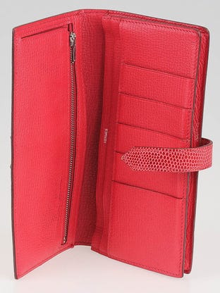Hermes Paille Leather Vision Zip Agenda/Wallet - Yoogi's Closet