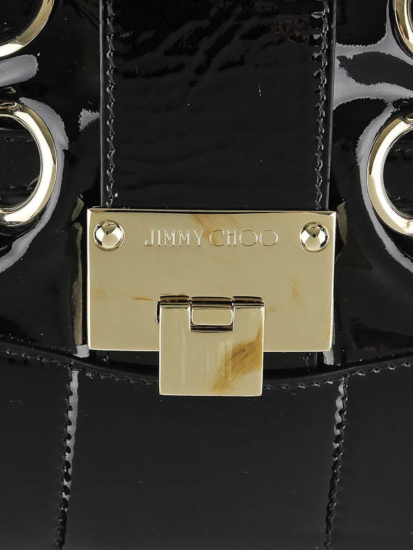 Jimmy Choo Black Patent Leather Ramona Bag | Yoogi's Closet