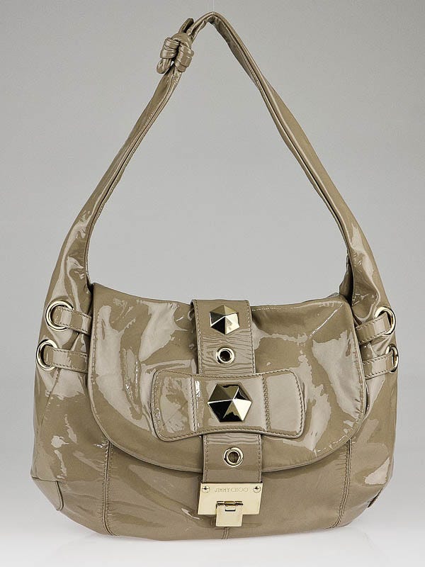 Jimmy Choo Stone Patent Leather Studded Rita Bag
