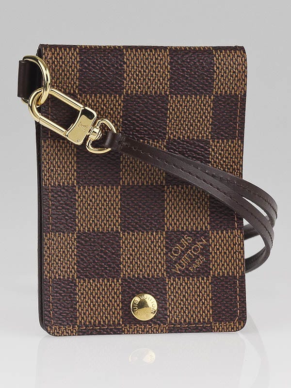 Louis Vuitton Damier Canvas ID Card Holder with Strap