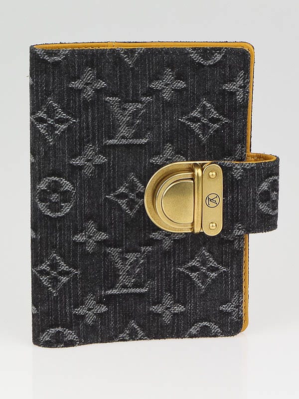 Louis Vuitton Black Denim Monogram Denim Small Agenda/Notebook