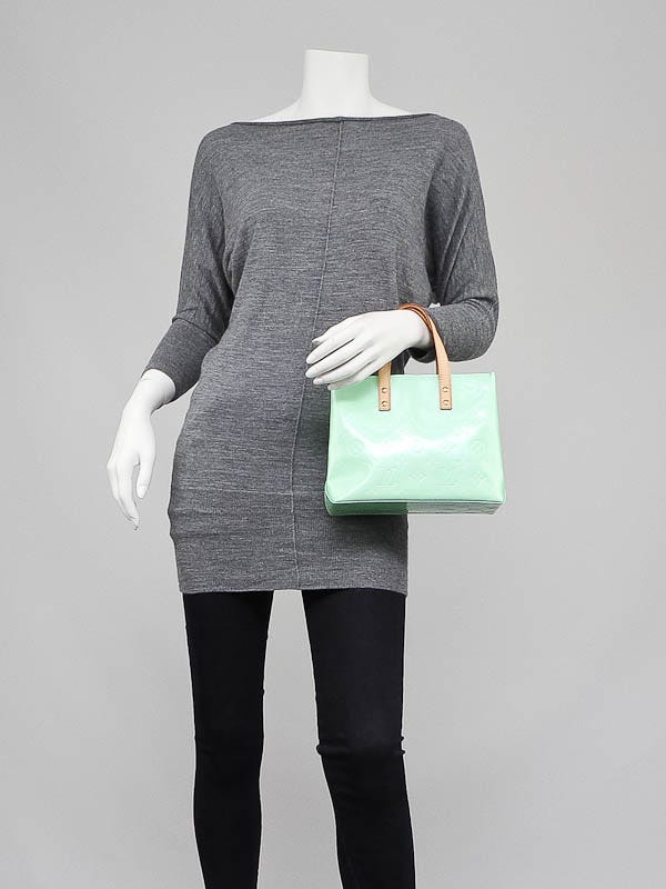Louis-Vuitton Vernis Reade PM Hand Bag Green Authentic