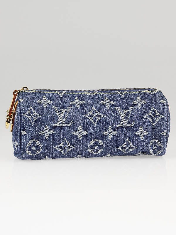 Louis Vuitton Blue Monogram Denim Speedy GM Pochette