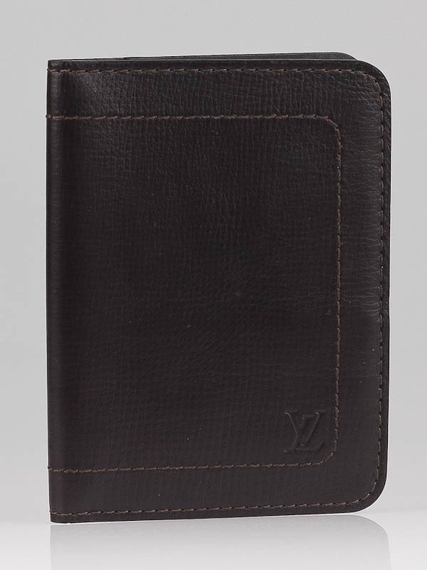 Louis Vuitton Brown Utah Leather Six Card Wallet