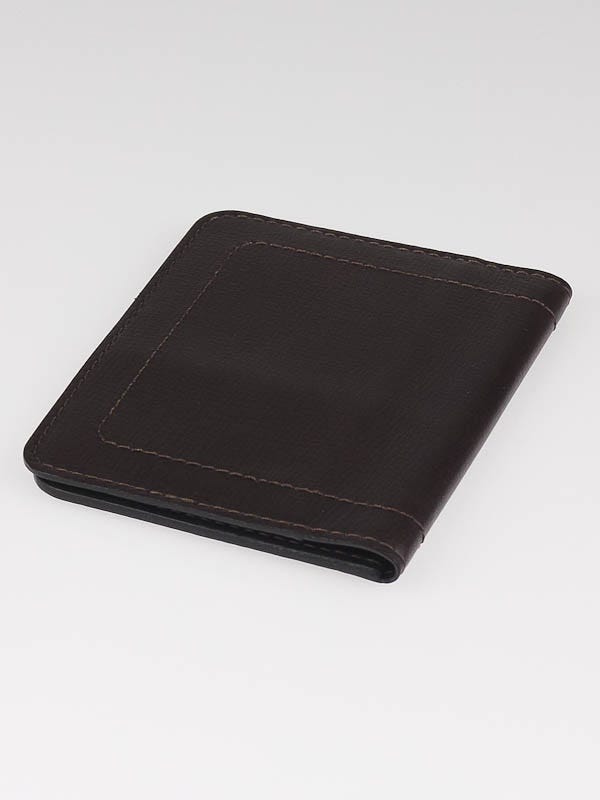 Louis Vuitton Dark Brown Utah Leather Six Card Wallet Louis