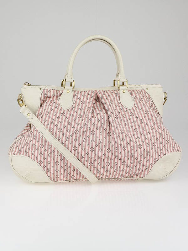 Louis Vuitton Pink Mini Lin Croisette Marina GM White Leather