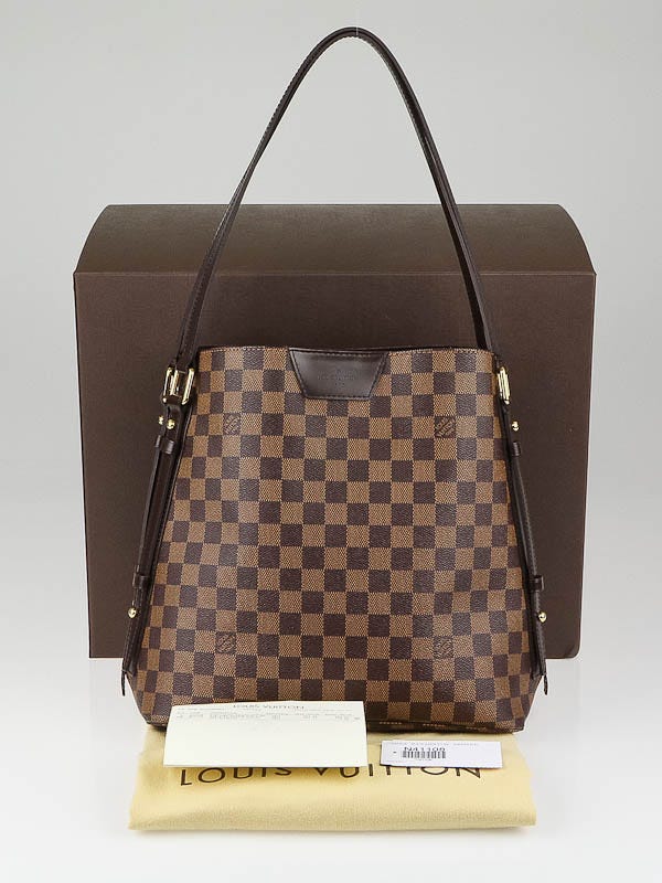 Authentic Louis Vuitton Damier Ebene Canvas Rivington Cabas Tote Shoulder Bag