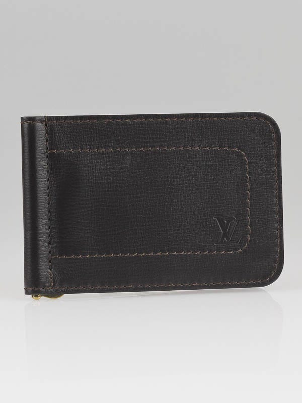 Louis Vuitton Coffee Utah Leather Pince Wallet