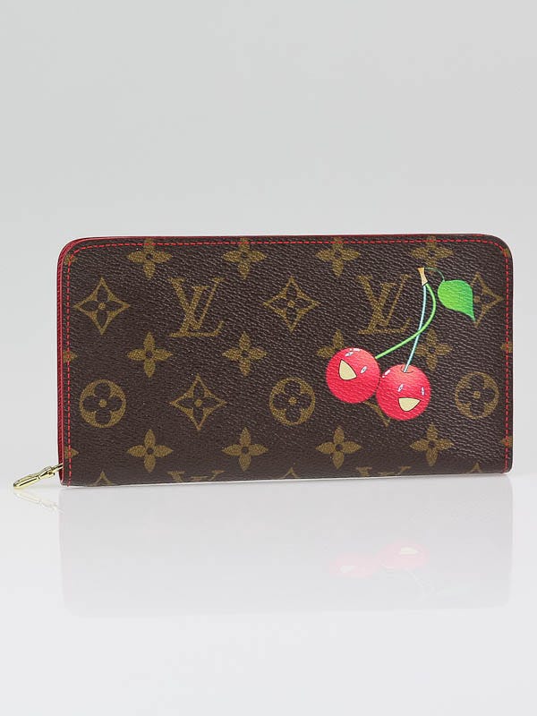 Louis Vuitton Red Murakami Cherry Porte Monnaie Zipper Wallet