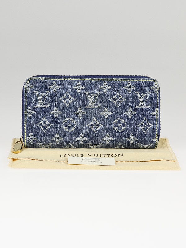 LOUIS VUITTON Monogram Denim Mini Zippy Wallet Wallet Blue M95342 LV Auth  ar4812