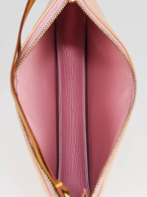 Louis Vuitton Brown Vernis Lexington Pochette Beige Leather Patent leather  ref.585662 - Joli Closet