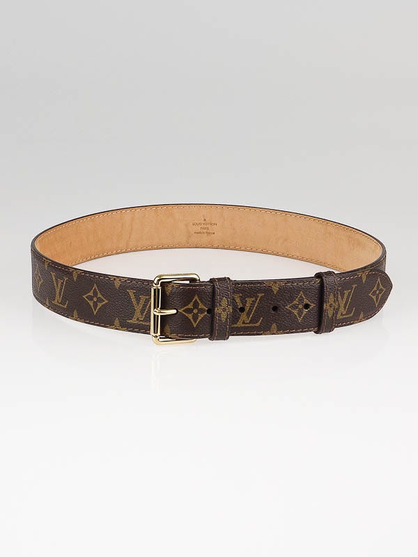 Louis Vuitton Brown Leather Initials Belt Size 95CM