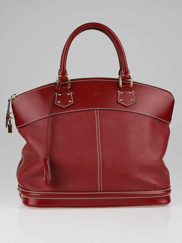 Louie Vuitton Suhali Studded Medium Bag Red