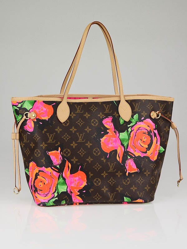 Louis Vuitton Stephen Sprous Monogram Roses Limited Neverfull MM Tote Bag