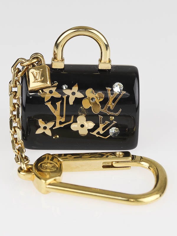 Louis Vuitton Black Inclusion Speedy Key Holder and Bag Charm