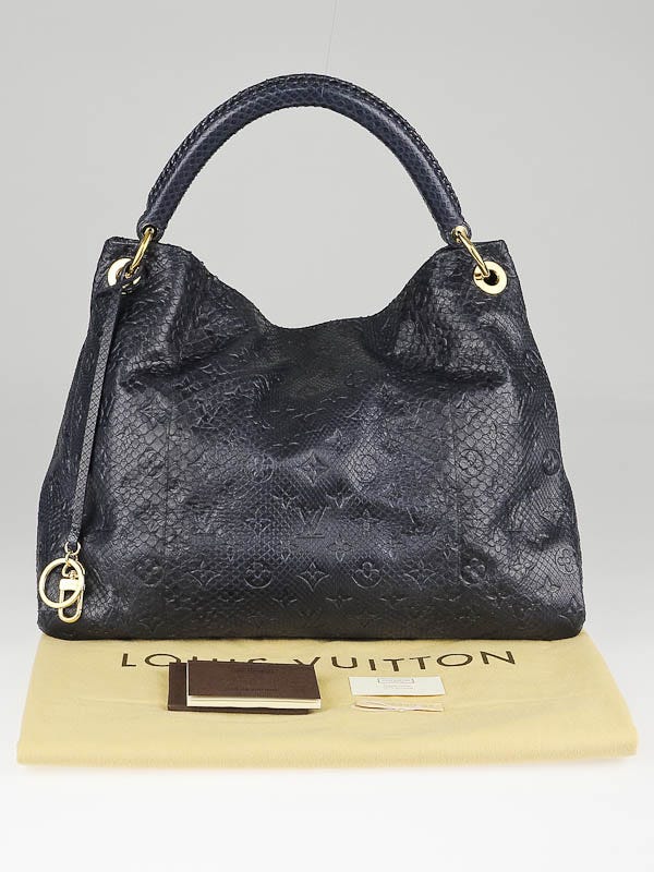 Louis Vuitton Limited Edition Navy Blue Python Artsy MM Bag 