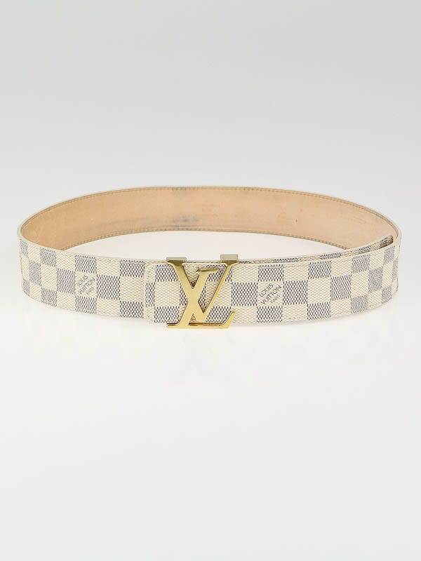 Louis Vuitton Damier Azur Canvas LV Initials Belt Size 85